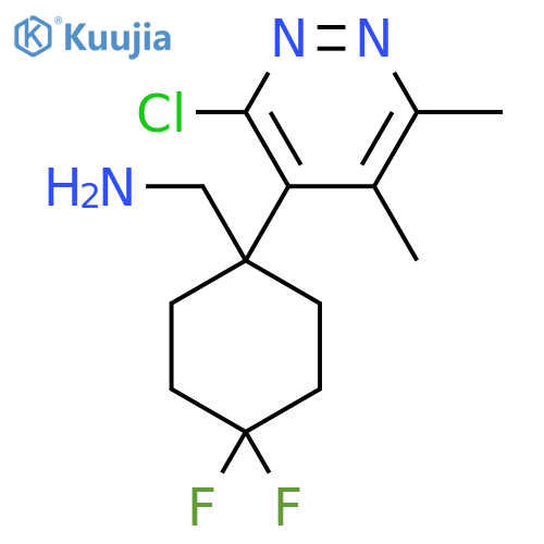 1-(3-chloro-5,6-dimethylpyridazin-4-yl)-4,4-difluorocyclohexylmethanamine structure