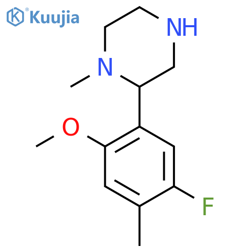 2-(5-fluoro-2-methoxy-4-methylphenyl)-1-methylpiperazine structure