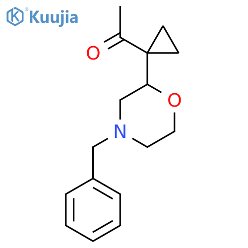 1-1-(4-benzylmorpholin-2-yl)cyclopropylethan-1-one structure