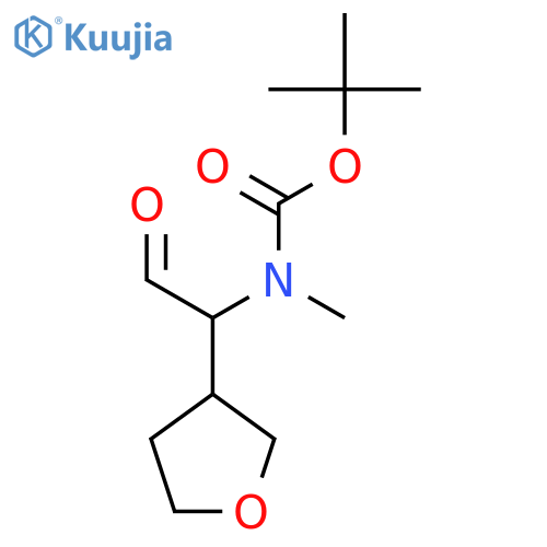tert-butyl N-methyl-N-2-oxo-1-(oxolan-3-yl)ethylcarbamate structure