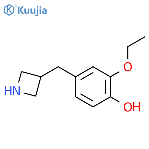 4-(azetidin-3-yl)methyl-2-ethoxyphenol structure