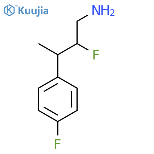 2-fluoro-3-(4-fluorophenyl)butan-1-amine structure
