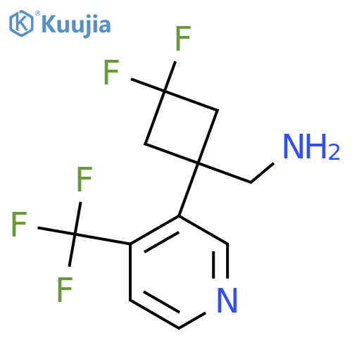 {3,3-difluoro-1-4-(trifluoromethyl)pyridin-3-ylcyclobutyl}methanamine structure