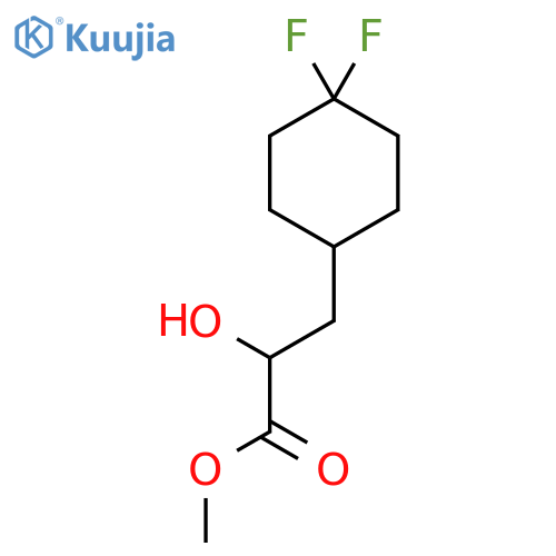 methyl 3-(4,4-difluorocyclohexyl)-2-hydroxypropanoate structure