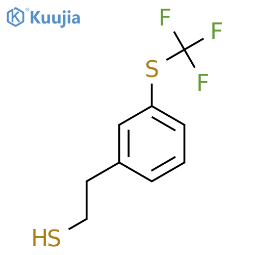 2-{3-(trifluoromethyl)sulfanylphenyl}ethane-1-thiol structure