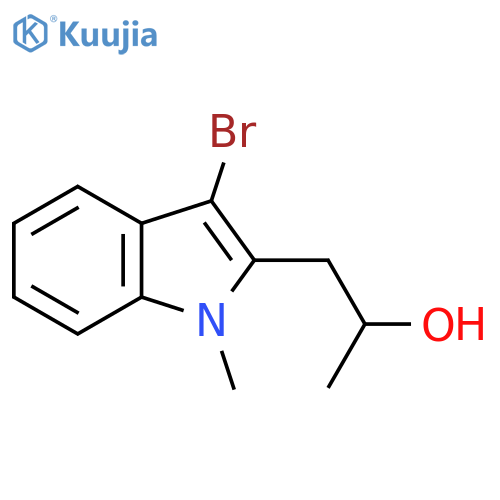 1-(3-bromo-1-methyl-1H-indol-2-yl)propan-2-ol structure