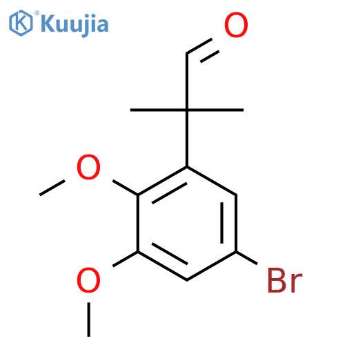 2-(5-bromo-2,3-dimethoxyphenyl)-2-methylpropanal structure