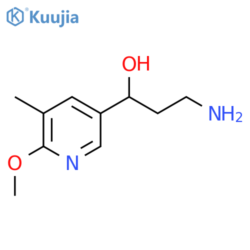 3-amino-1-(6-methoxy-5-methylpyridin-3-yl)propan-1-ol structure