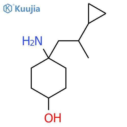 4-amino-4-(2-cyclopropylpropyl)cyclohexan-1-ol structure