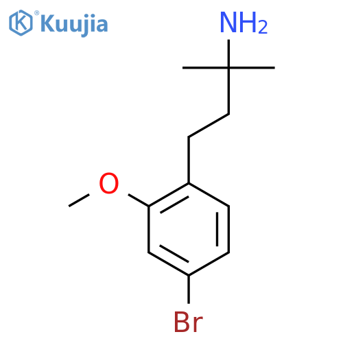 4-(4-bromo-2-methoxyphenyl)-2-methylbutan-2-amine structure