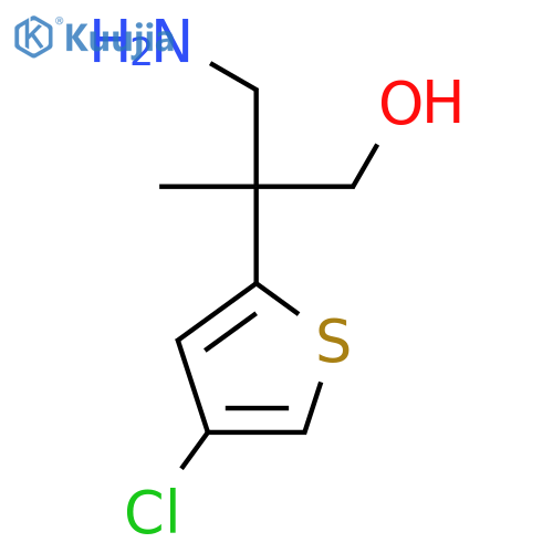 3-amino-2-(4-chlorothiophen-2-yl)-2-methylpropan-1-ol structure