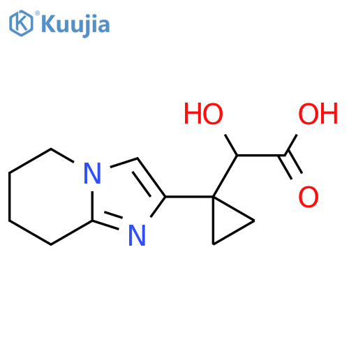 2-hydroxy-2-(1-{5H,6H,7H,8H-imidazo1,2-apyridin-2-yl}cyclopropyl)acetic acid structure