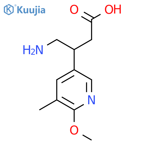 4-amino-3-(6-methoxy-5-methylpyridin-3-yl)butanoic acid structure