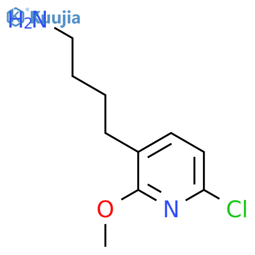 4-(6-chloro-2-methoxypyridin-3-yl)butan-1-amine structure