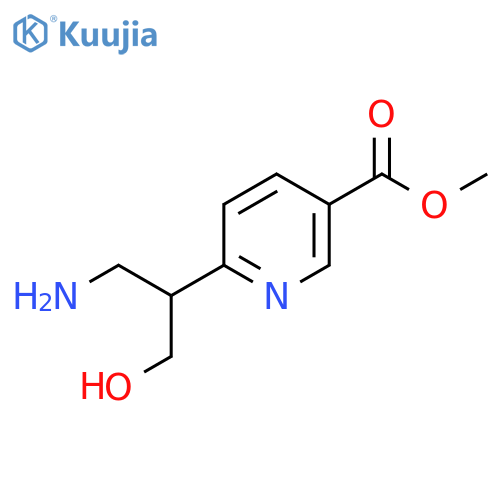 Methyl 6-(1-amino-3-hydroxypropan-2-yl)pyridine-3-carboxylate structure