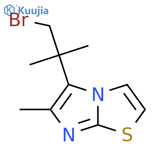 5-(1-bromo-2-methylpropan-2-yl)-6-methylimidazo2,1-b1,3thiazole structure