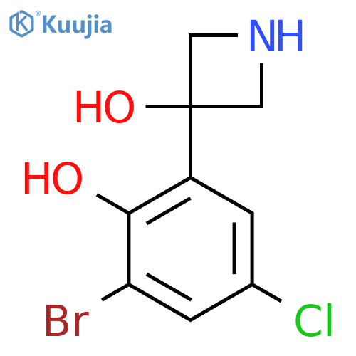 3-(3-bromo-5-chloro-2-hydroxyphenyl)azetidin-3-ol structure
