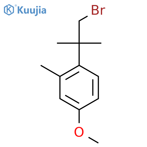 1-(1-bromo-2-methylpropan-2-yl)-4-methoxy-2-methylbenzene structure