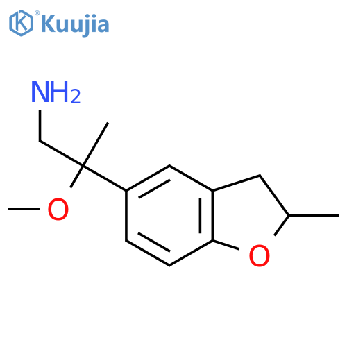2-methoxy-2-(2-methyl-2,3-dihydro-1-benzofuran-5-yl)propan-1-amine structure
