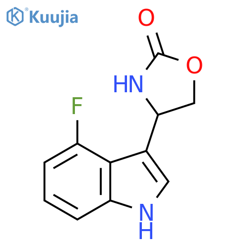 4-(4-fluoro-1H-indol-3-yl)-1,3-oxazolidin-2-one structure