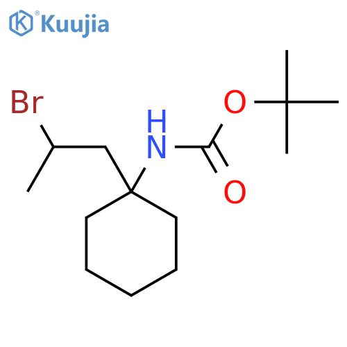 tert-butyl N-1-(2-bromopropyl)cyclohexylcarbamate structure