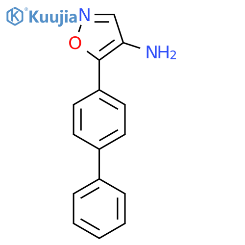 5-(4-phenylphenyl)-1,2-oxazol-4-amine structure