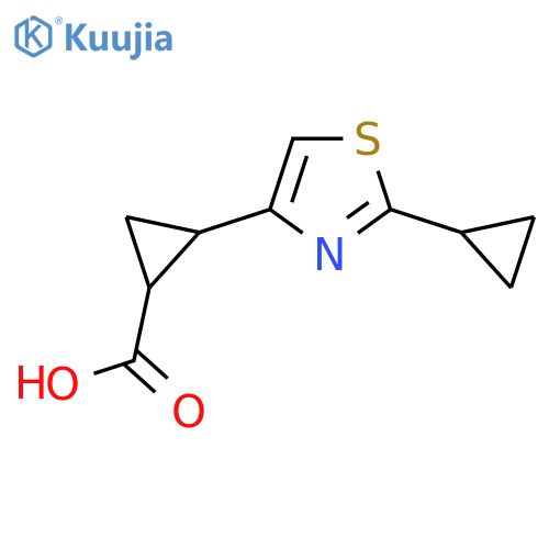 2-(2-cyclopropyl-1,3-thiazol-4-yl)cyclopropane-1-carboxylic acid structure