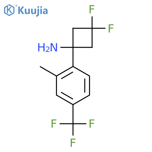 3,3-difluoro-1-2-methyl-4-(trifluoromethyl)phenylcyclobutan-1-amine structure