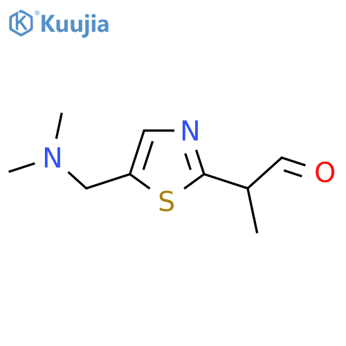 2-{5-(dimethylamino)methyl-1,3-thiazol-2-yl}propanal structure