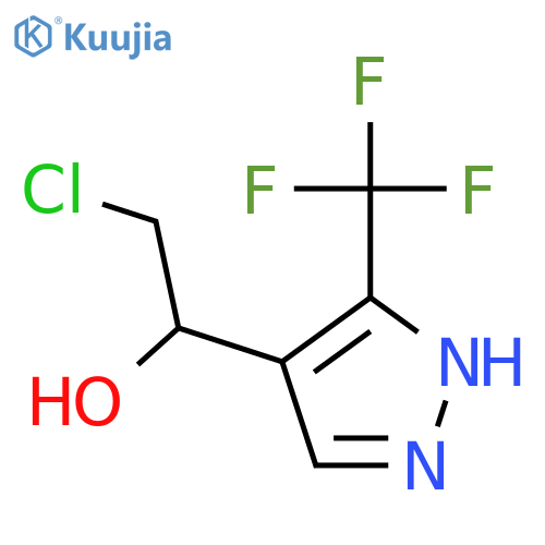 2-chloro-1-3-(trifluoromethyl)-1H-pyrazol-4-ylethan-1-ol structure