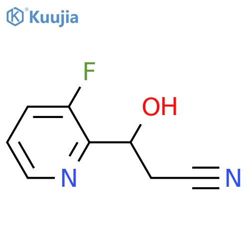 3-(3-fluoropyridin-2-yl)-3-hydroxypropanenitrile structure