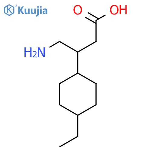 4-amino-3-(4-ethylcyclohexyl)butanoic acid structure