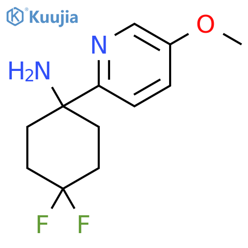4,4-difluoro-1-(5-methoxypyridin-2-yl)cyclohexan-1-amine structure