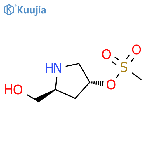 2-PYRROLIDINEMETHANOL, 4-[(METHYLSULFONYL)OXY]-, (2S,4R)- structure