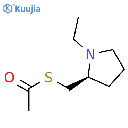 Ethanethioic acid, S-[[(2S)-1-ethyl-2-pyrrolidinyl]methyl] ester structure