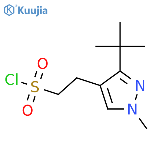 2-(3-tert-butyl-1-methyl-1H-pyrazol-4-yl)ethane-1-sulfonyl chloride structure
