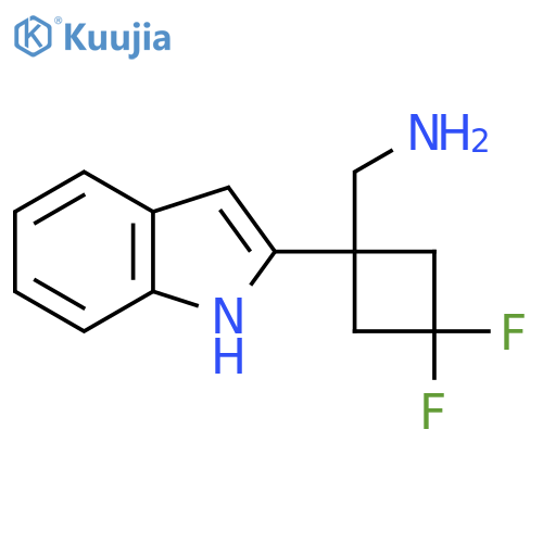 3,3-difluoro-1-(1H-indol-2-yl)cyclobutylmethanamine structure