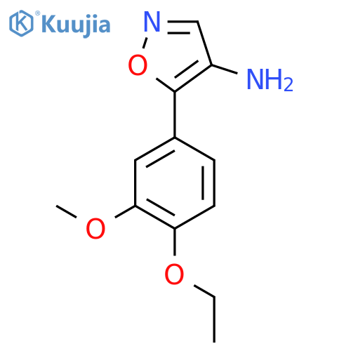 5-(4-ethoxy-3-methoxyphenyl)-1,2-oxazol-4-amine structure
