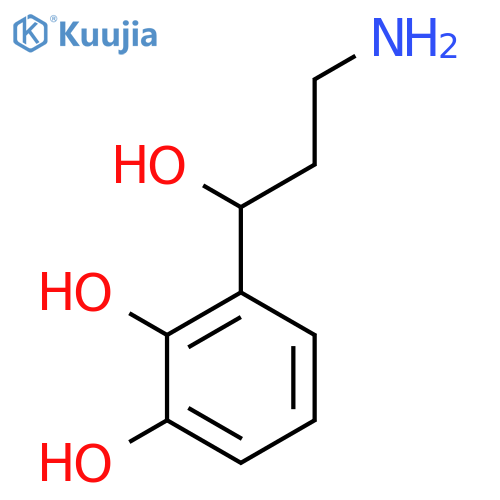 3-(3-amino-1-hydroxypropyl)benzene-1,2-diol structure