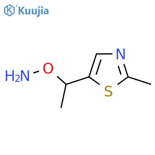 O-1-(2-methyl-1,3-thiazol-5-yl)ethylhydroxylamine structure