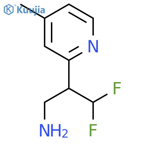 3,3-difluoro-2-(4-methylpyridin-2-yl)propan-1-amine structure