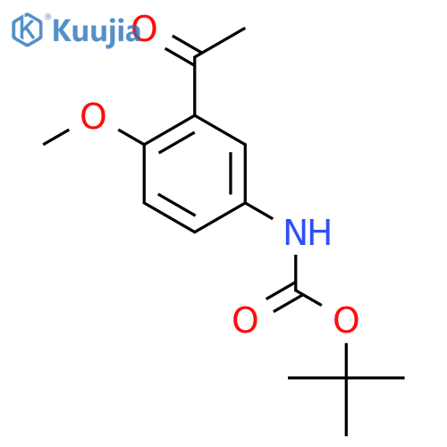 tert-butyl N-(3-acetyl-4-methoxyphenyl)carbamate structure