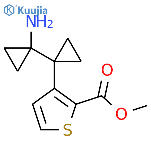 methyl 3-1-(1-aminocyclopropyl)cyclopropylthiophene-2-carboxylate structure