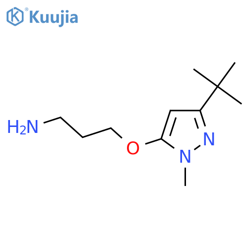 3-(3-tert-butyl-1-methyl-1H-pyrazol-5-yl)oxypropan-1-amine structure