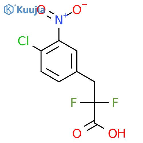 3-(4-chloro-3-nitrophenyl)-2,2-difluoropropanoic acid structure