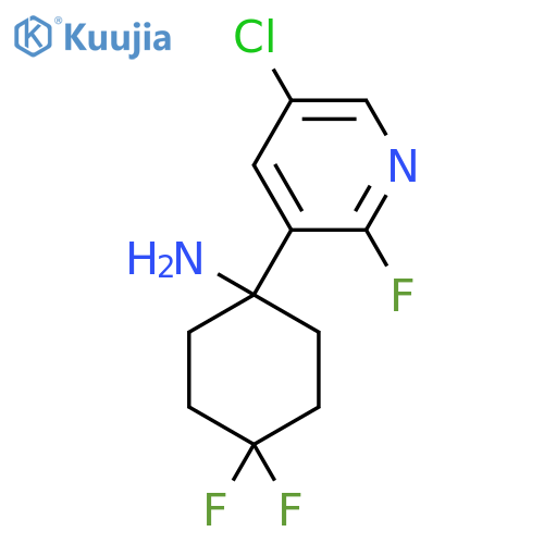 1-(5-chloro-2-fluoropyridin-3-yl)-4,4-difluorocyclohexan-1-amine structure