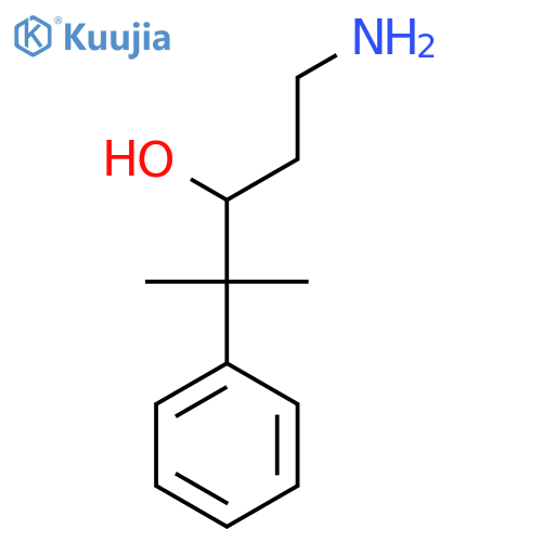 1-amino-4-methyl-4-phenylpentan-3-ol structure