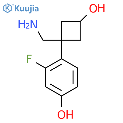 4-1-(aminomethyl)-3-hydroxycyclobutyl-3-fluorophenol structure