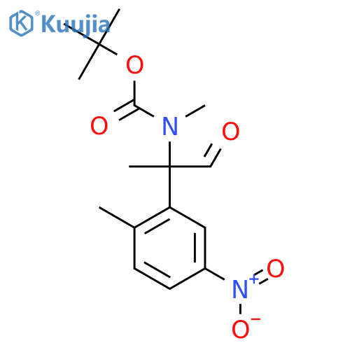 tert-butyl N-methyl-N-2-(2-methyl-5-nitrophenyl)-1-oxopropan-2-ylcarbamate structure