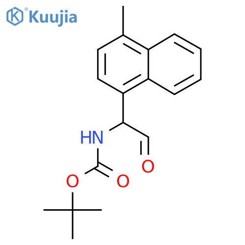 tert-butyl N-1-(4-methylnaphthalen-1-yl)-2-oxoethylcarbamate structure